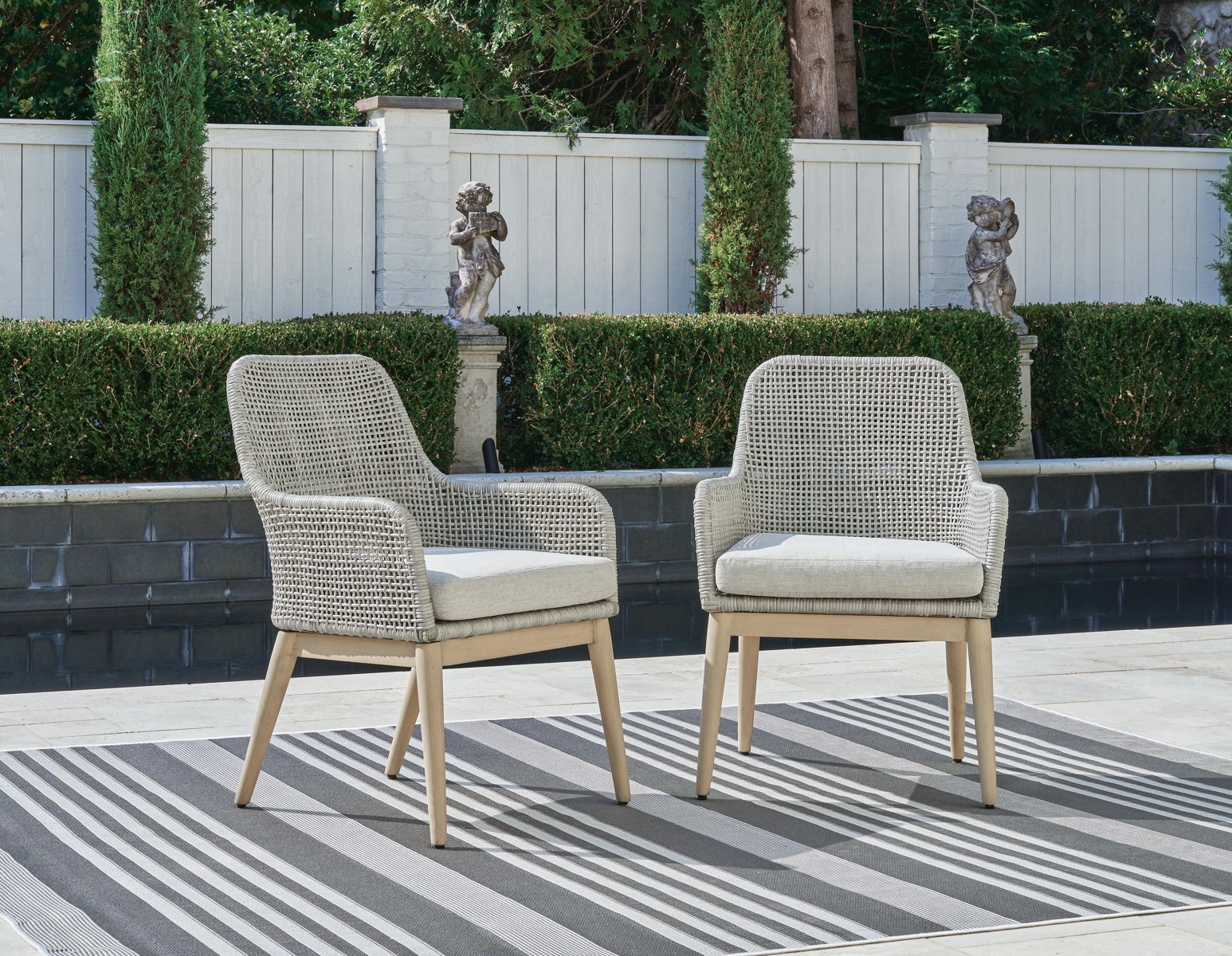 Seton Creek - Arm Chair With Cushion (Set of 2) - Gray - Image 11