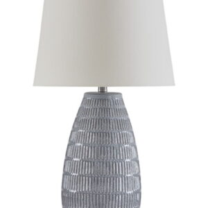 Kaidins - Ceramic Table Lamp - White / Blue