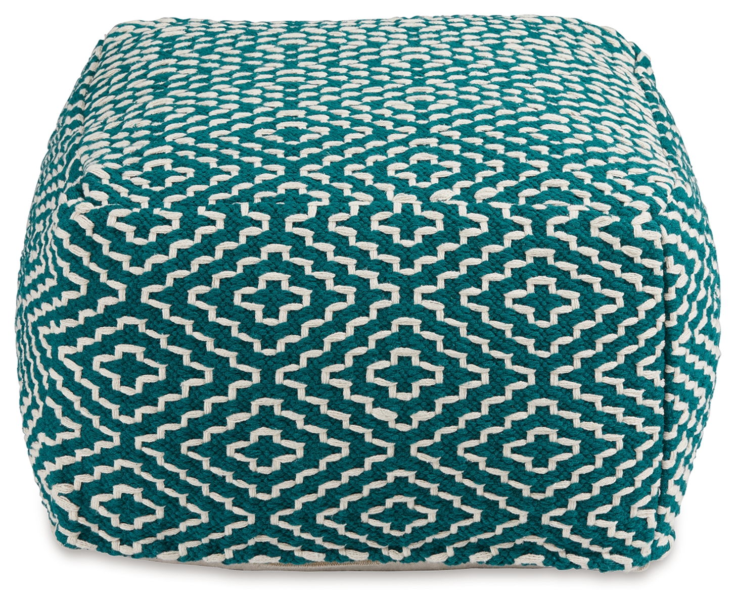 Brynnsen - Pouf - Teal / Ivory - Image 2