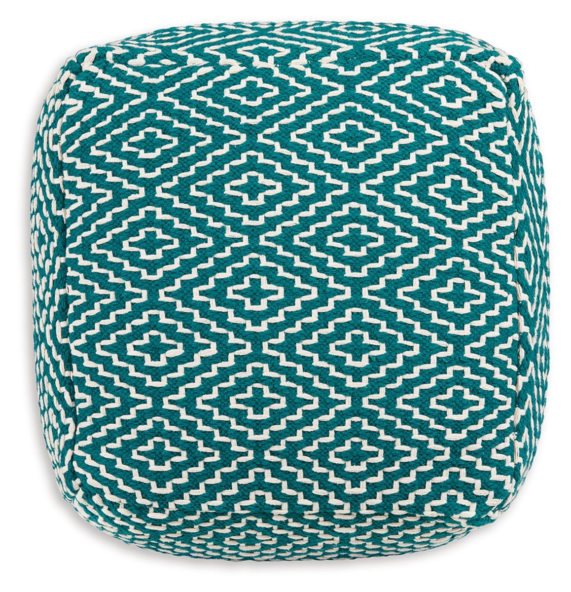 Brynnsen - Pouf - Teal / Ivory - Image 4