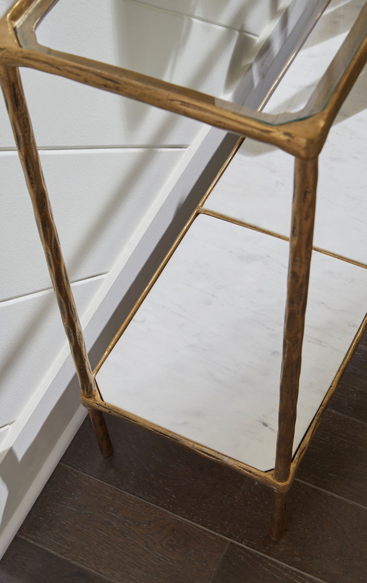 Ryandale - Console Sofa Table - Antique Brass Finish - Image 5