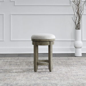Millstone - Upholstered Console Swivel Stool - Nutmeg