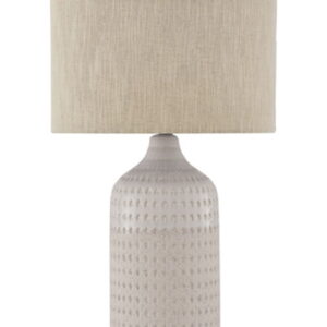 Capwich - Ceramic Table Lamp - Beige / White