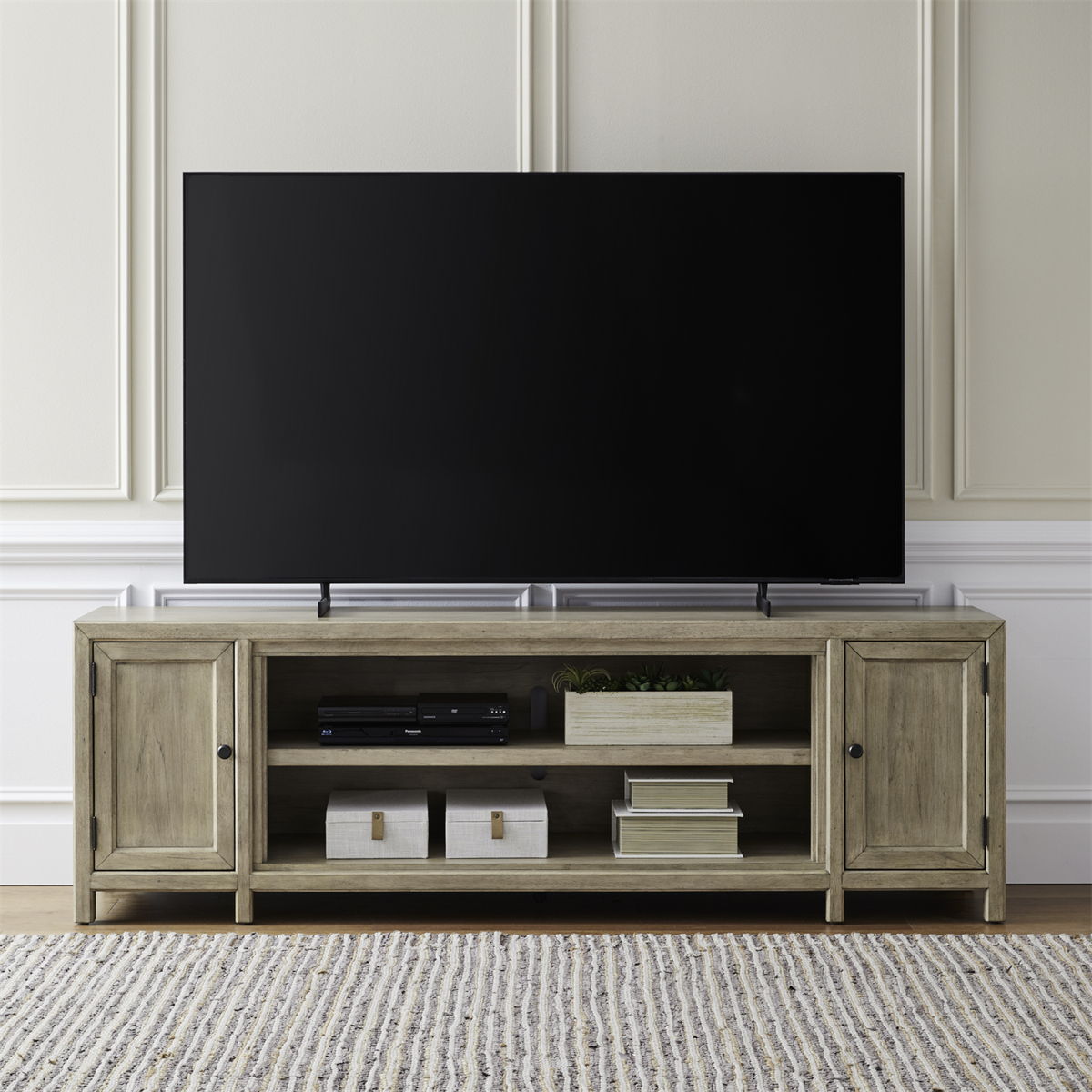 Fireplace TV Consoles - 82" Fireplace TV Console - White