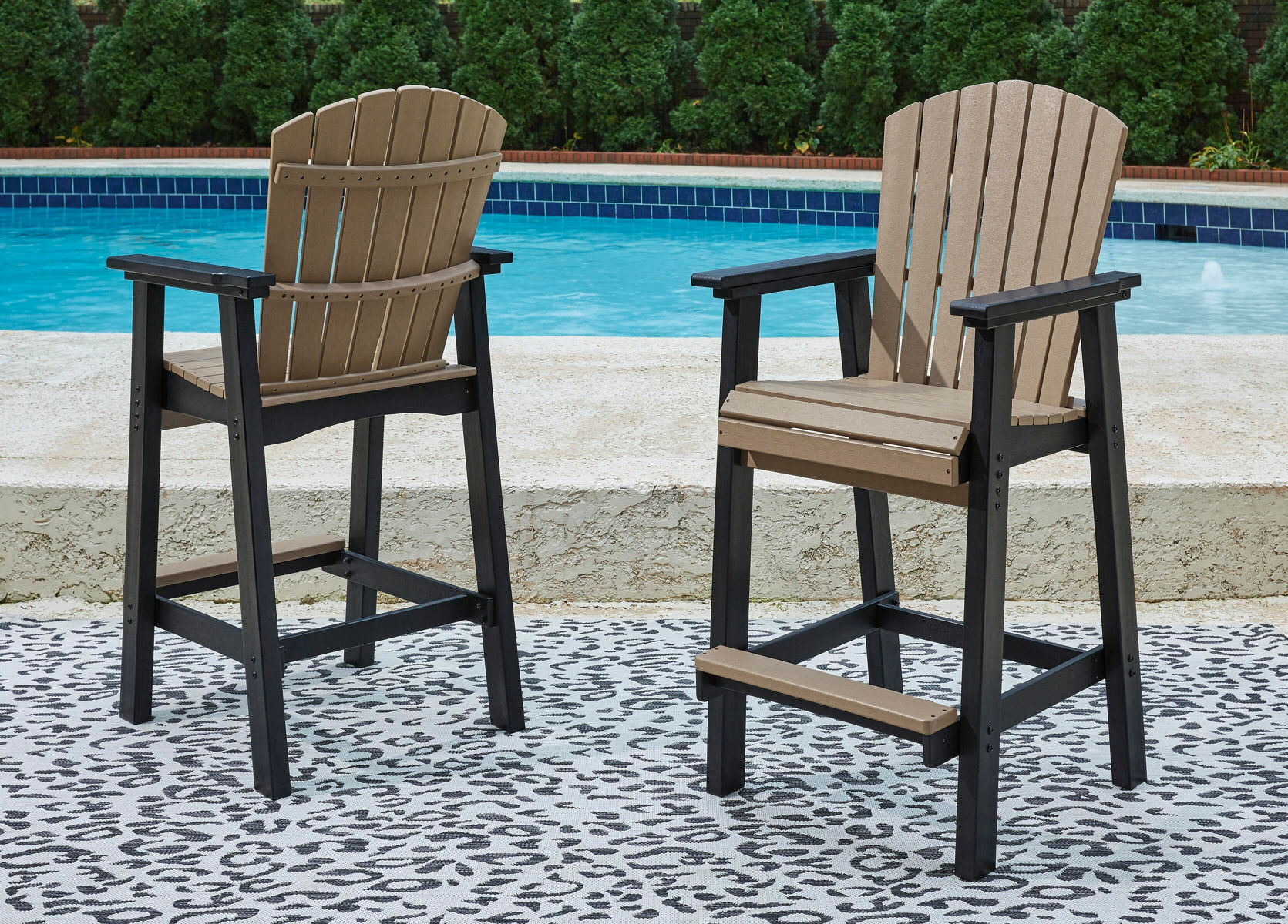 Fairen Trail - Tall Barstool (Set of 2) - Black / Driftwood - Image 8