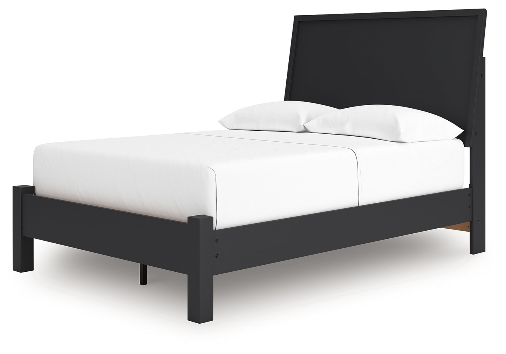 Danziar - Full Panel Bed With Low Footboard - Black - Image 8