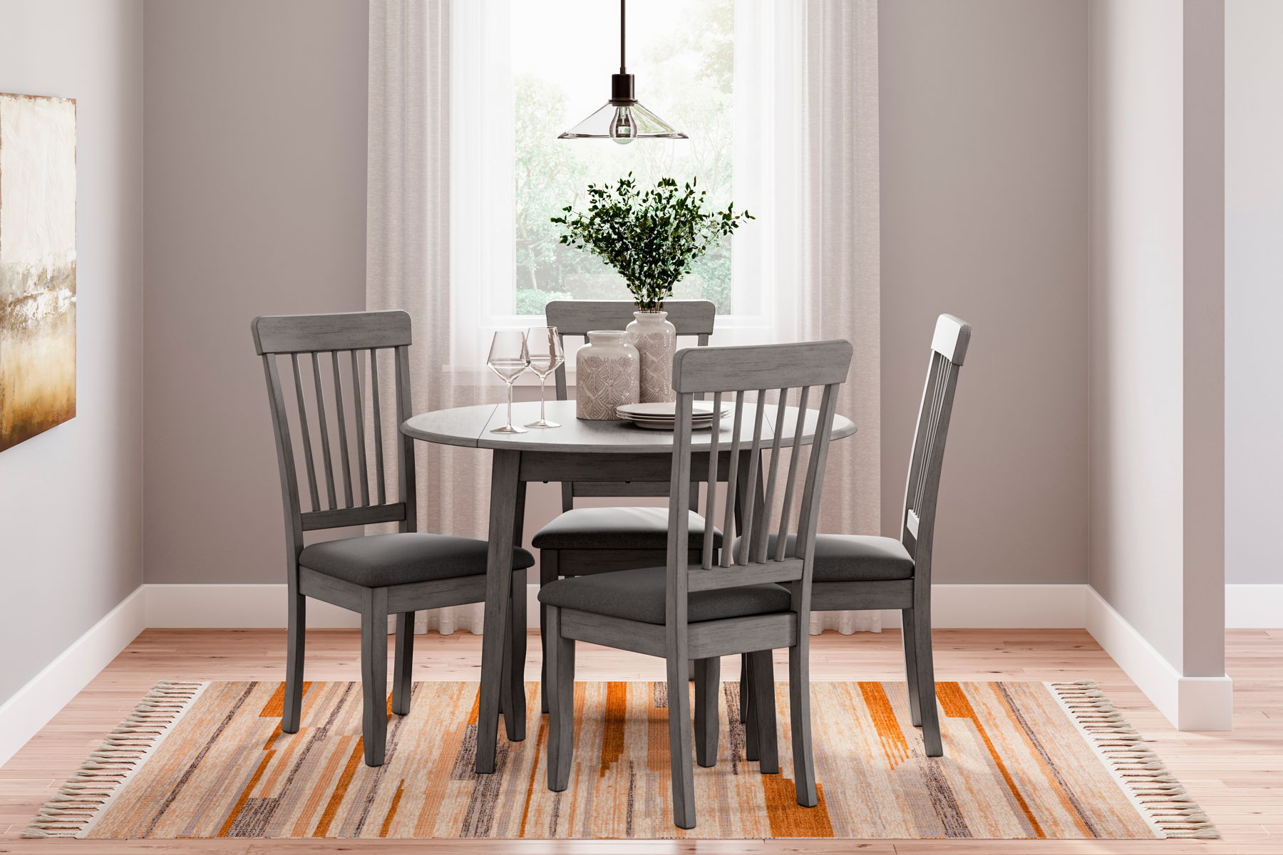 Shullden - Dining Room Side Chair (Set of 2) - Gray - Image 9