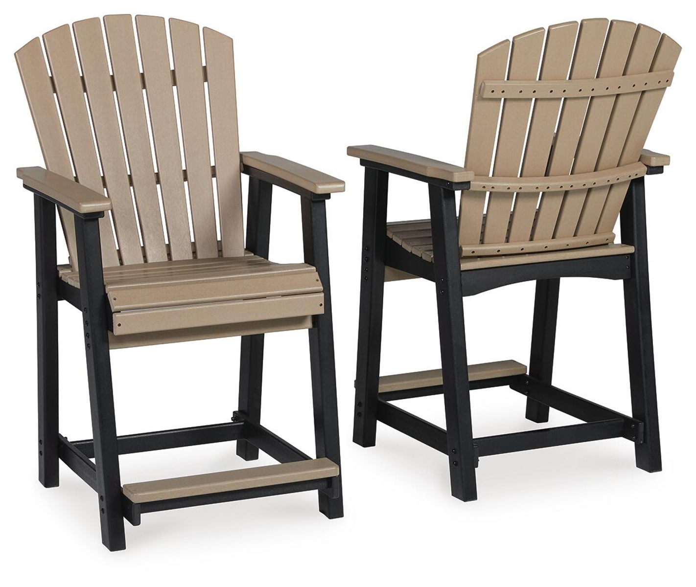 Fairen Trail - Barstool (Set of 2) - Black / Driftwood - Image 7