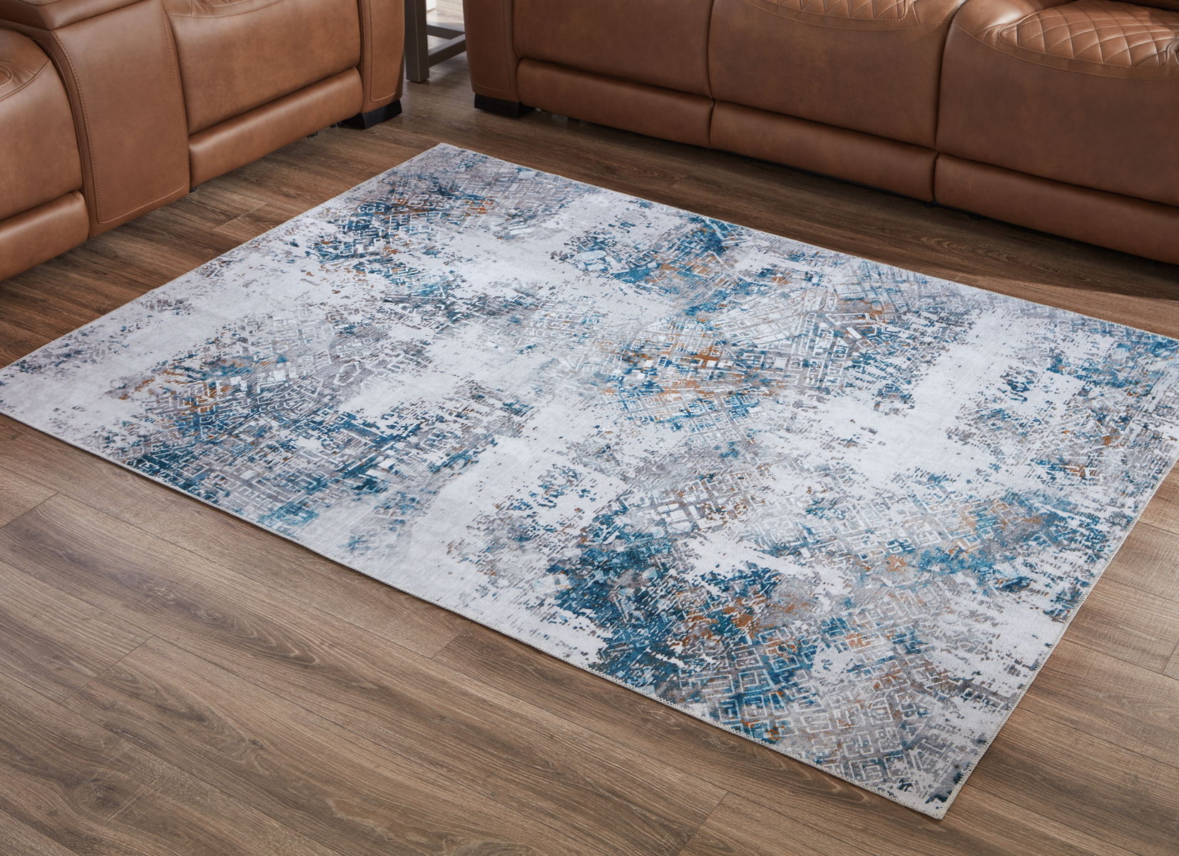 Garyard - 5' x 7' Rug - Blue Multi - Image 2