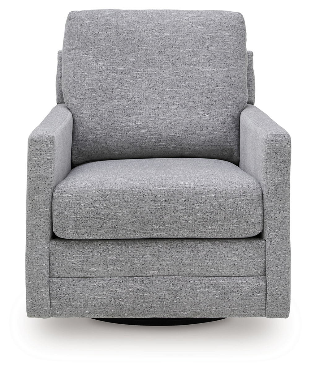 Freybourne Next-Gen Nuvella - Swivel Accent Chair - Pewter - Image 2