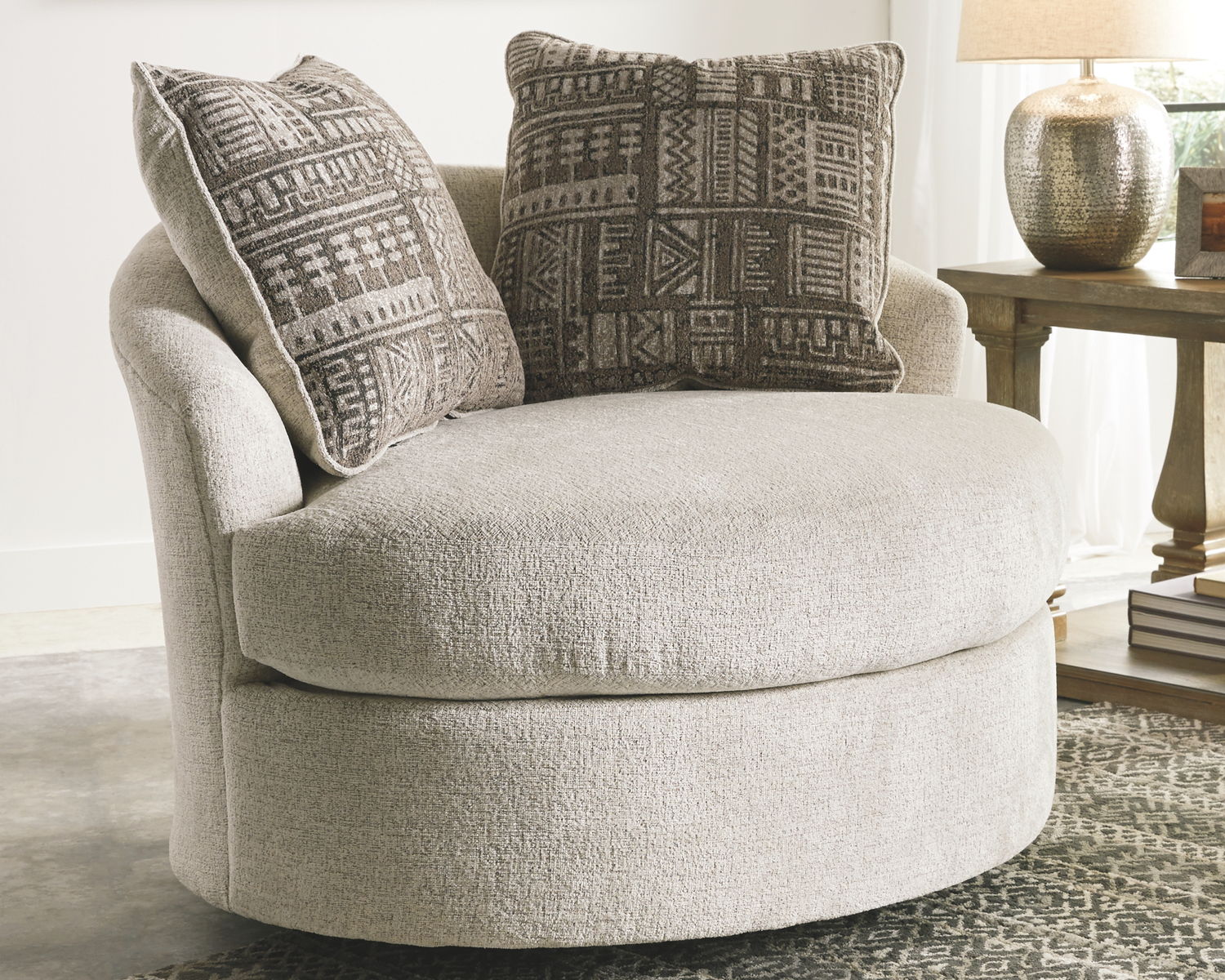Soletren - Swivel Accent Chair - Stone - Image 6