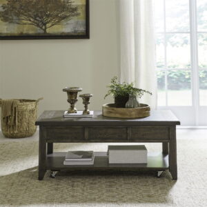 Paradise Valley - Lift Top Cocktail Table - Saddle Brown