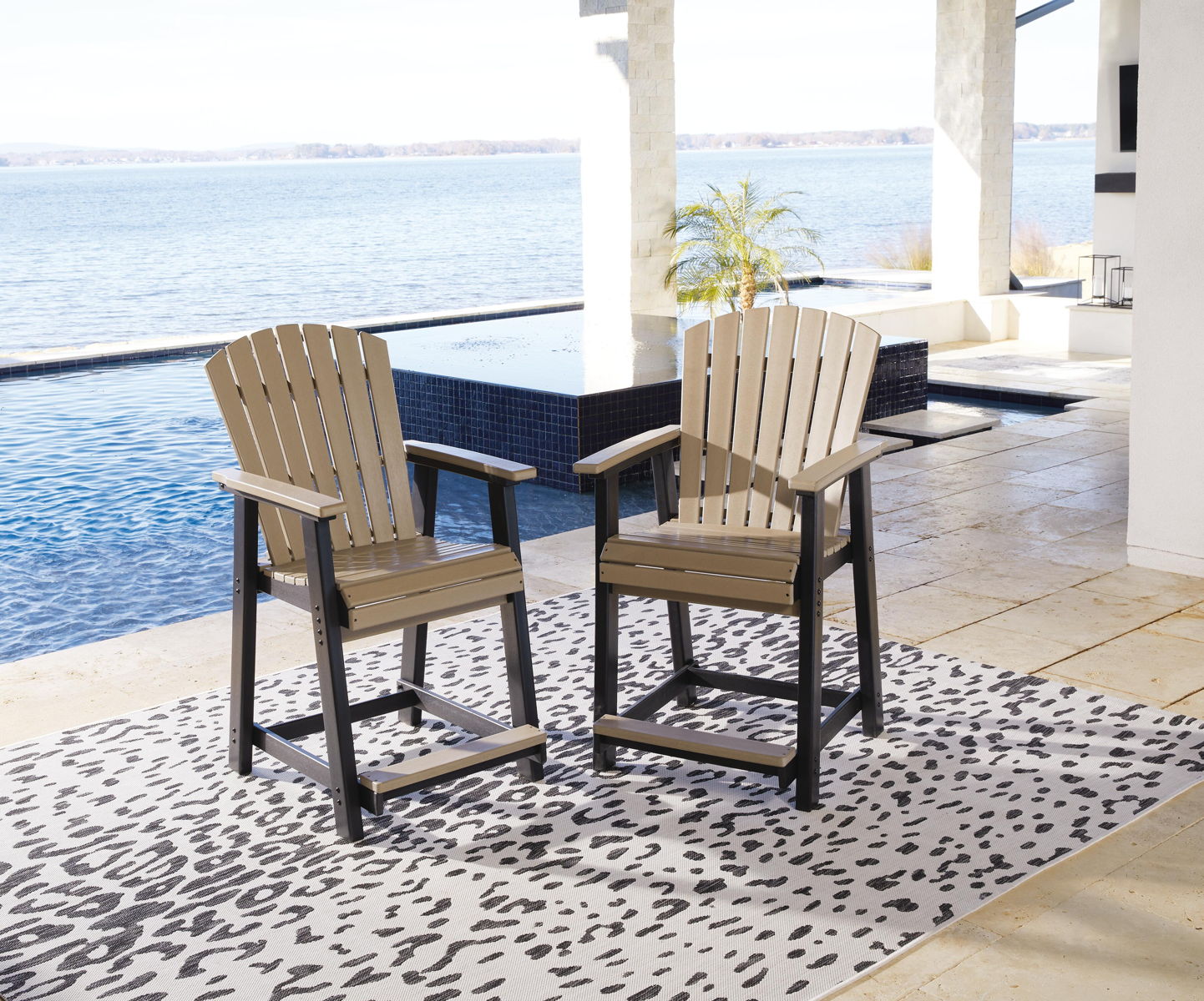 Fairen Trail - Barstool (Set of 2) - Black / Driftwood - Image 8