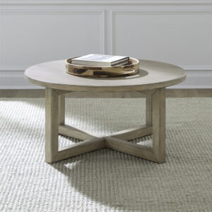 Proximity Place - Round Cocktail Table - Barley Buff