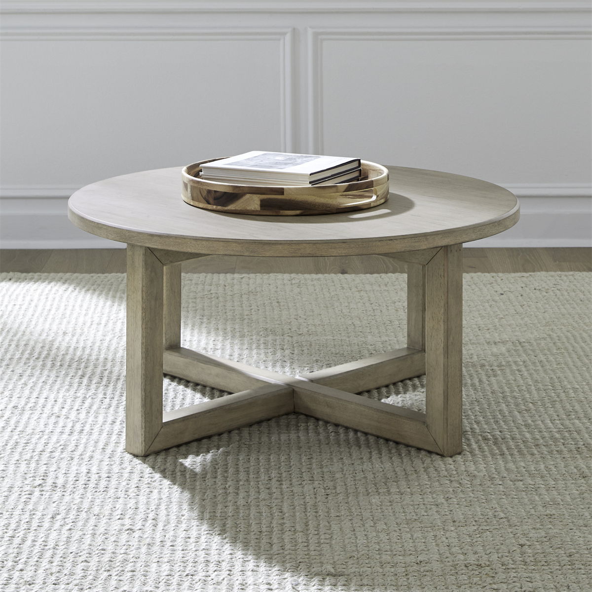 Proximity Place - Round Cocktail Table - Barley Buff