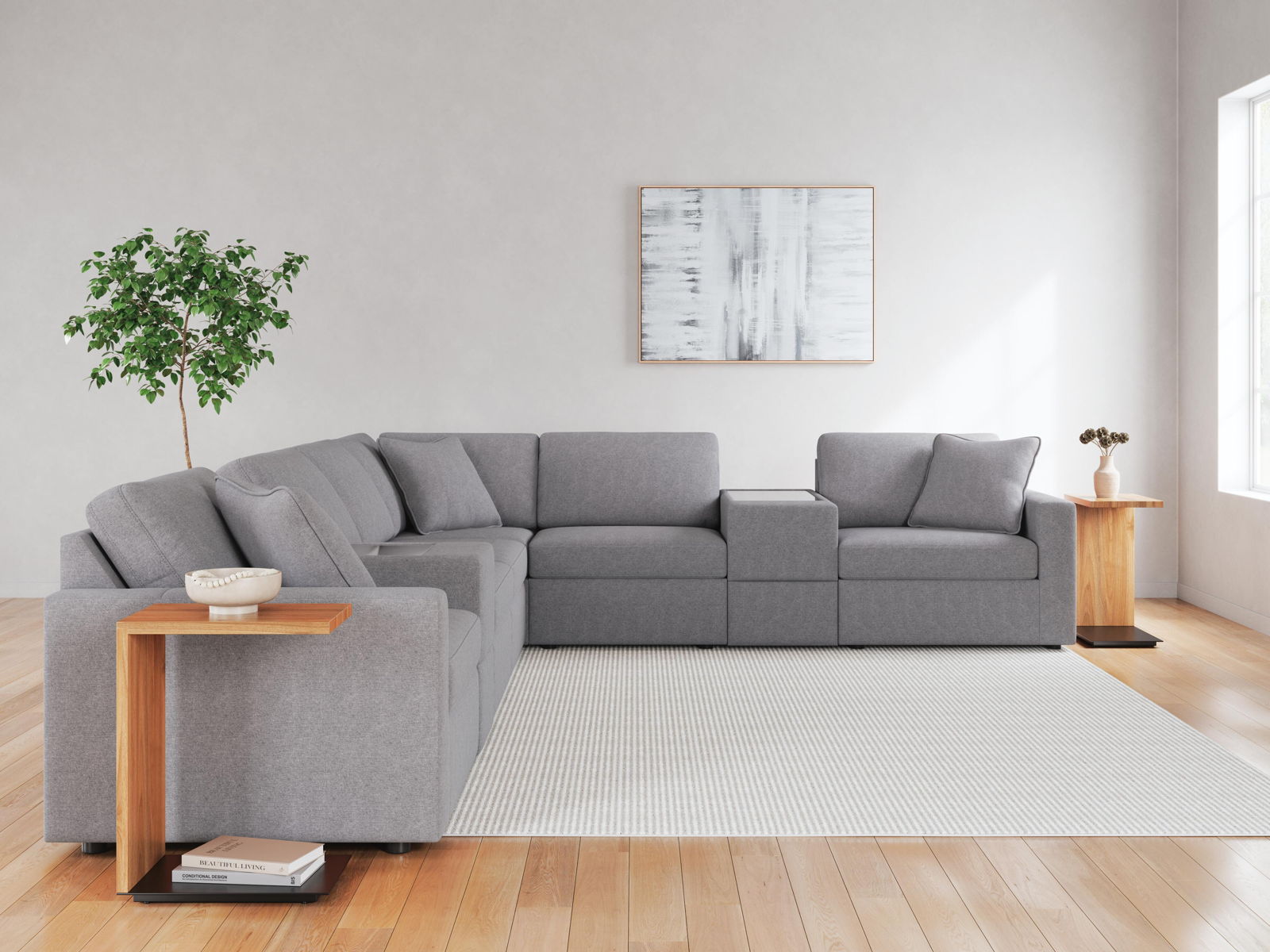Modmax - L-Shaped Sectional - Granite - Image 29