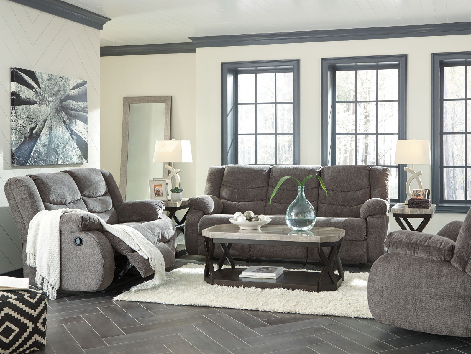Tulen - Reclining Sofa - Gray - Image 2