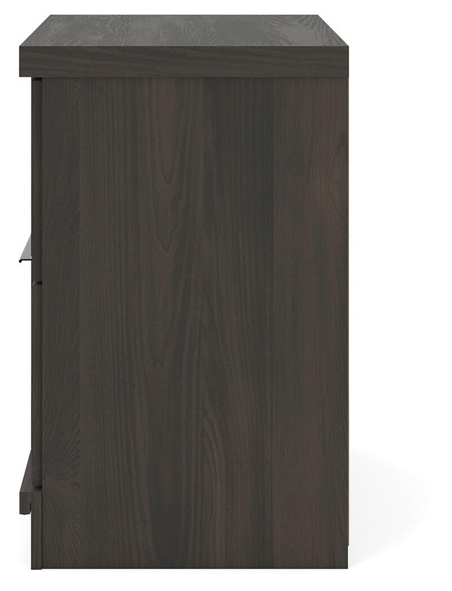 Shaehartin - Two Drawer Night Stand - Dark Brown - Image 3