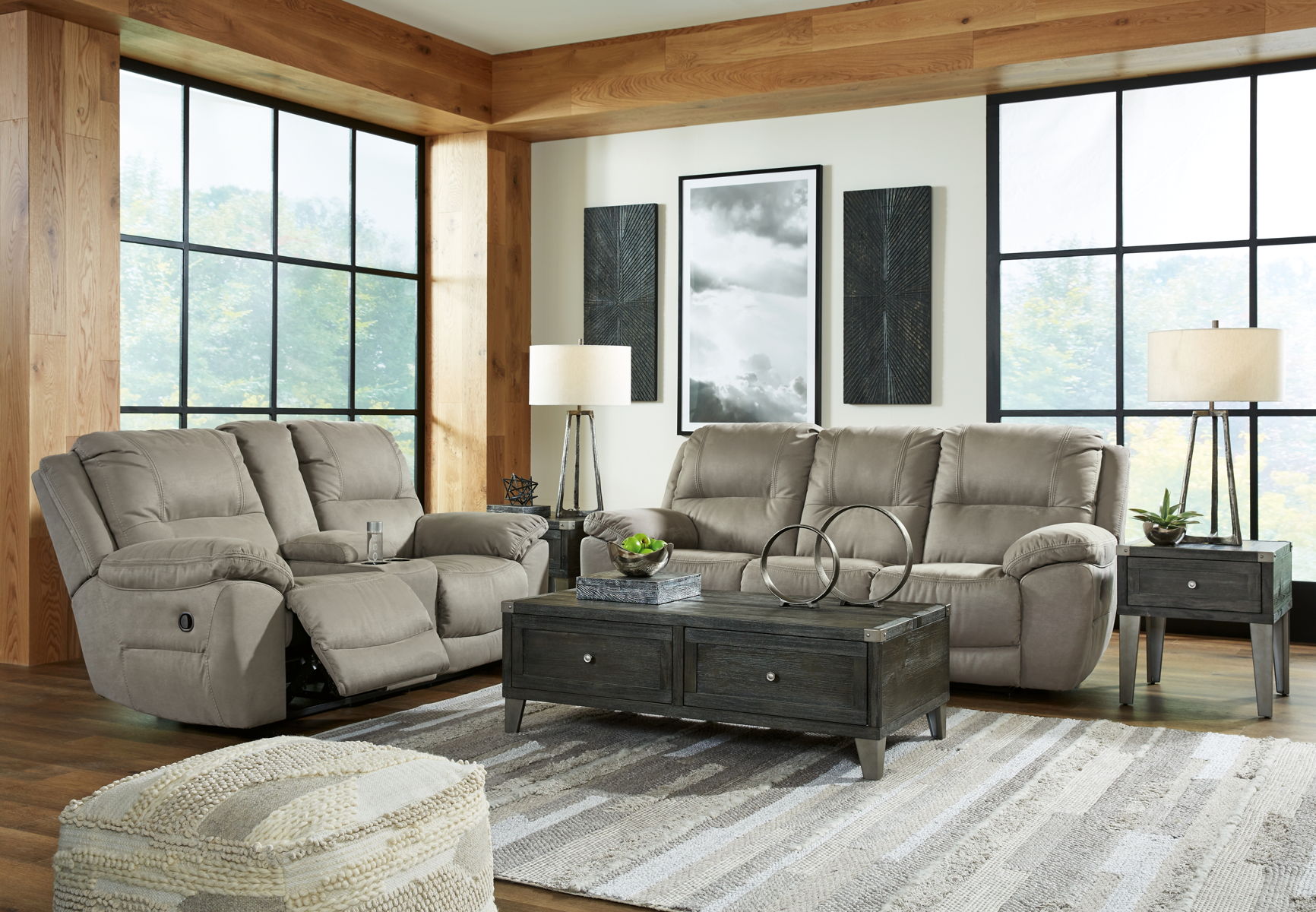 Next-Gen Gaucho - 2 Pc. - Reclining Sofa, Loveseat - Putty - Image 3