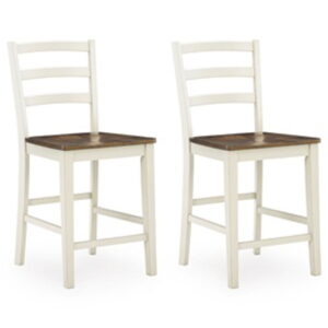 Brinfern - Barstool (Set of 2) - Brown / Antique White