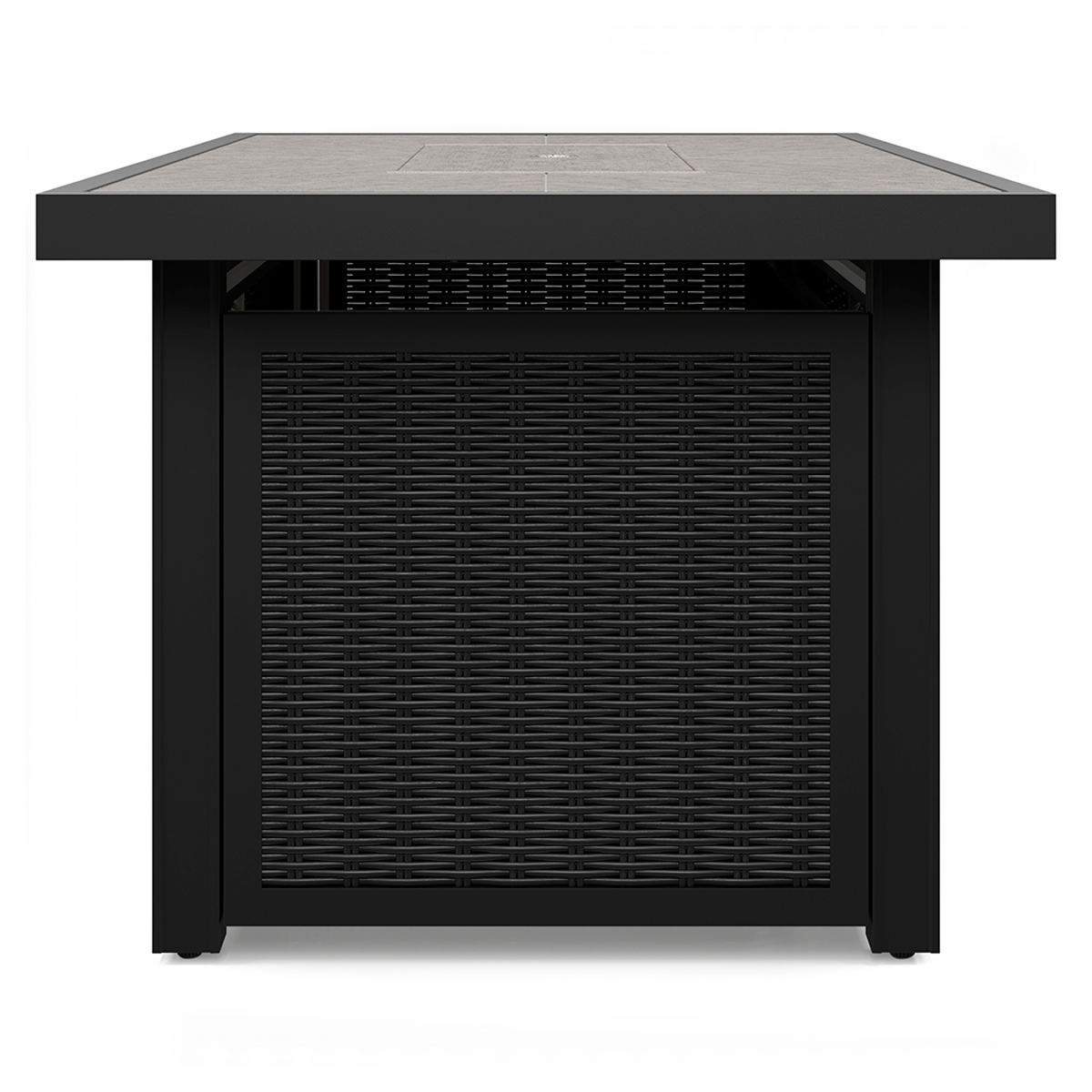 Beachcroft - Rectangular Fire Pit Table - Black / Light Gray - Image 2