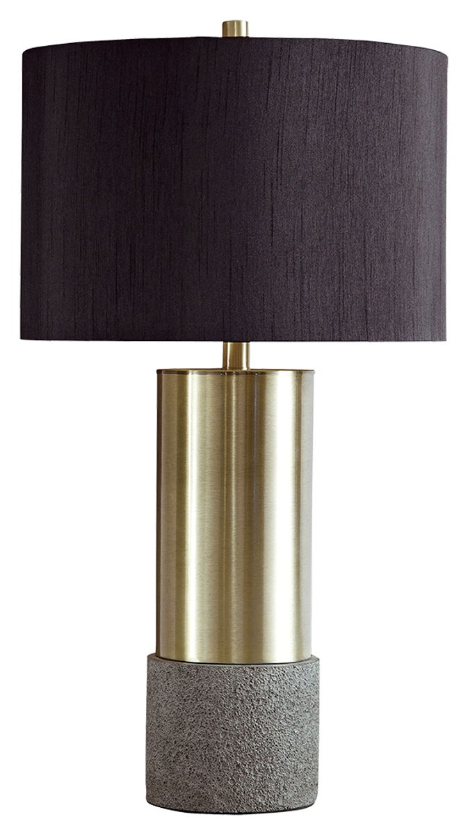 Jacek - Metal Table Lamp (Set of 2) - Gray / Brass Finish - Image 4