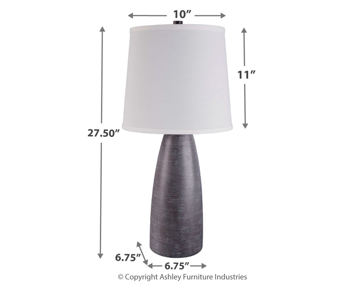 Shavontae - Poly Table Lamp (Set of 2) - Gray - Image 5