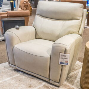 Pincara - Power AutoGlide Recliner With Audio System - Bone