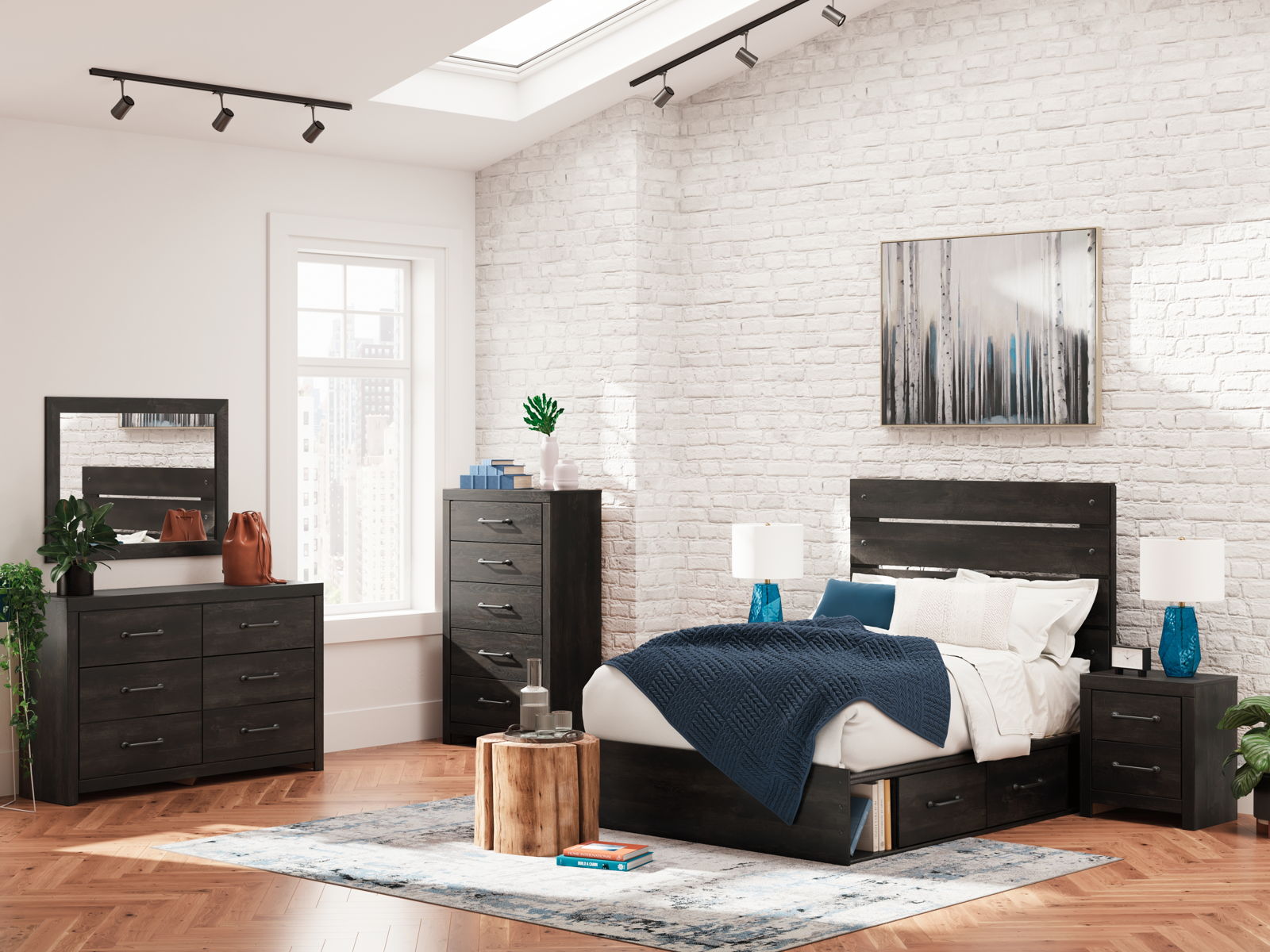 Hollivern - Six Drawer Dresser - Dark Gray - Image 11