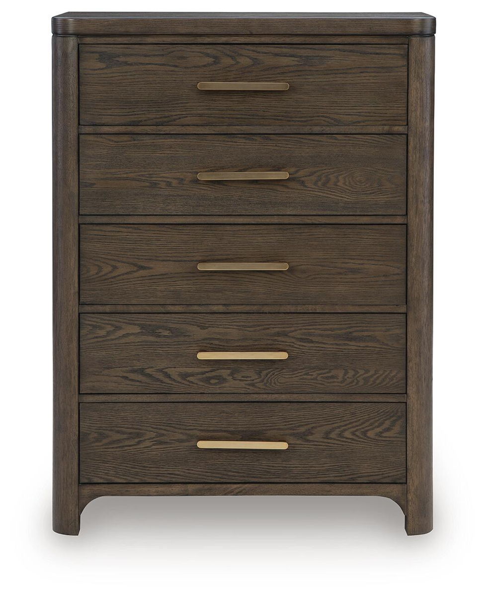 Radkin - Five Drawer Chest - Burnished Brown - Image 5