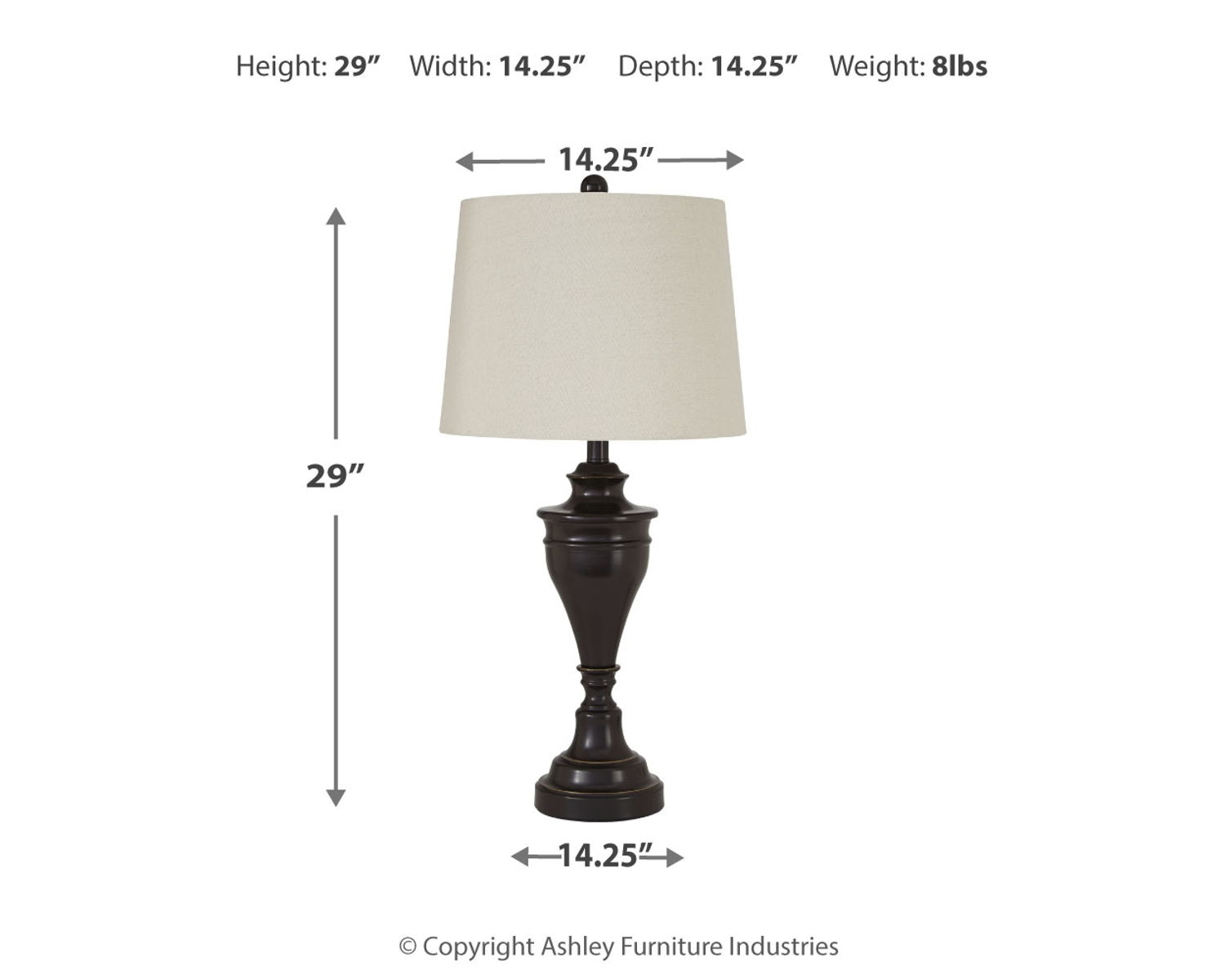 Darlita - Metal Table Lamp (Set of 2) - Bronze Finish - Image 2