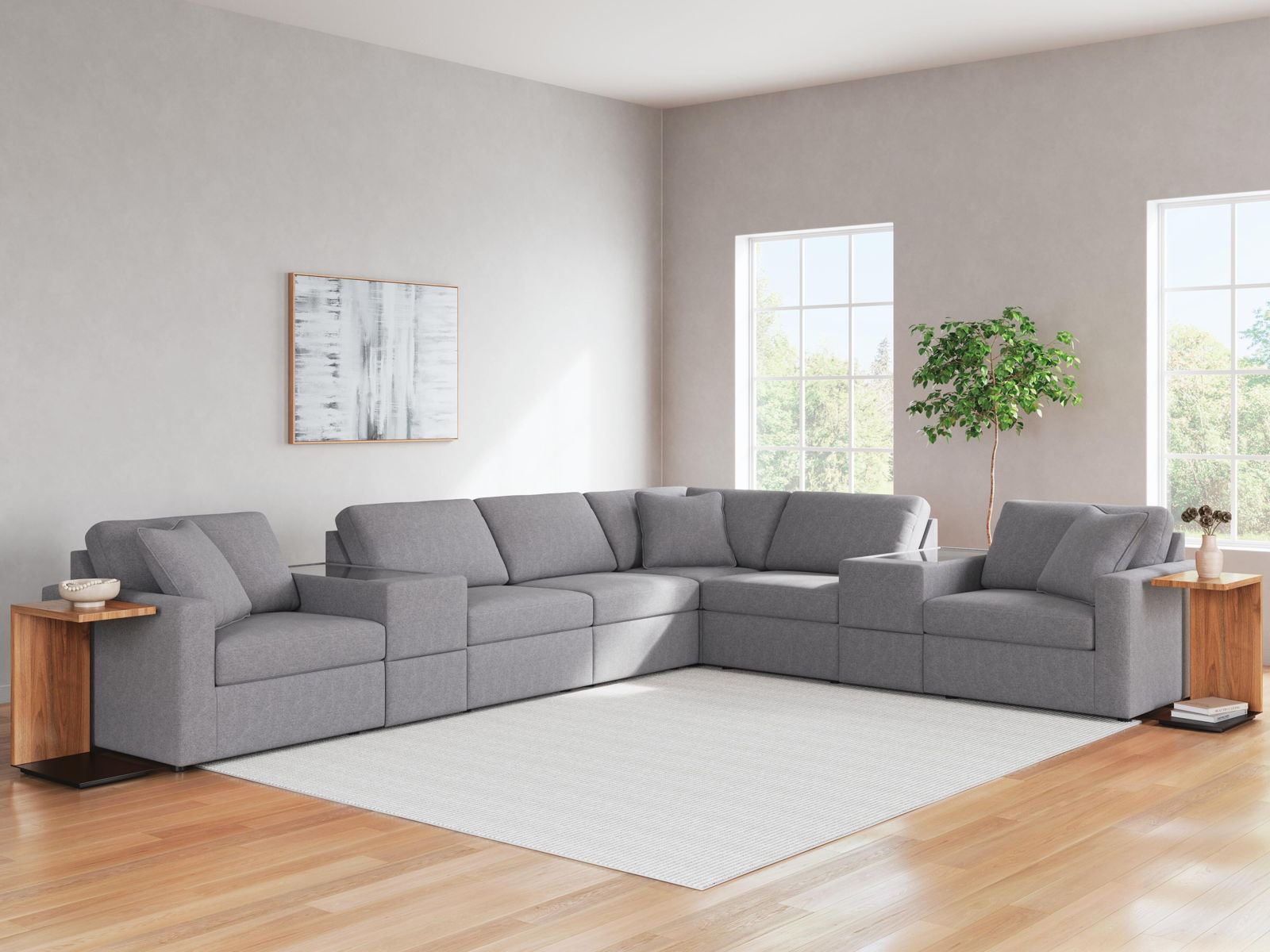 Modmax - L-Shaped Sectional - Granite - Image 23