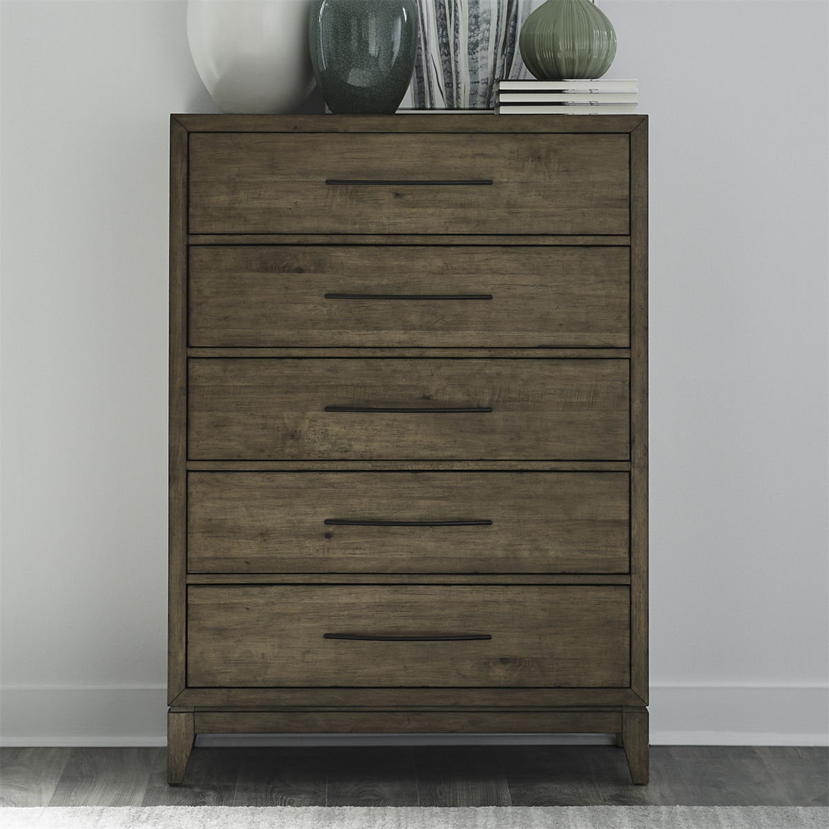 Shaker Lakes - 5 Drawer Chest - Harvest Brown