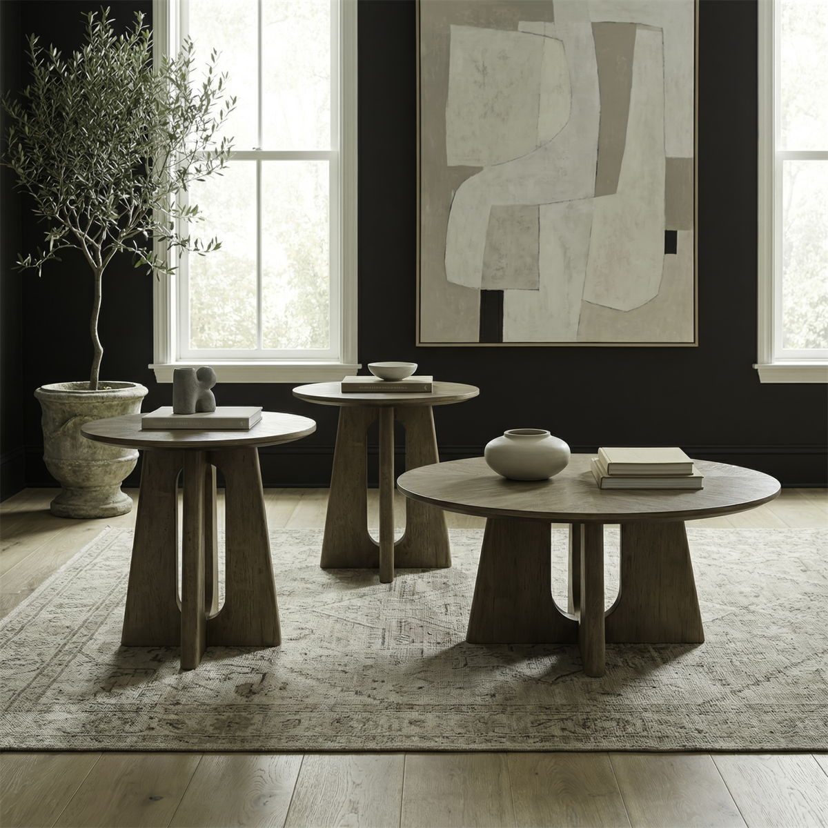 Hendrix Place - 3 Piece Set (Cocktail Table And 2 End Tables) - Natural