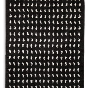 Minston - 5' x 7' Rug - Black / White