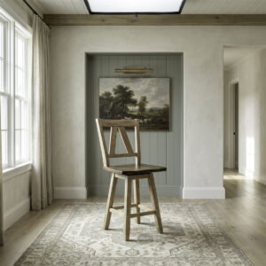 Lindsey Farm - Counter Height Swivel Chair - Natural & Brown