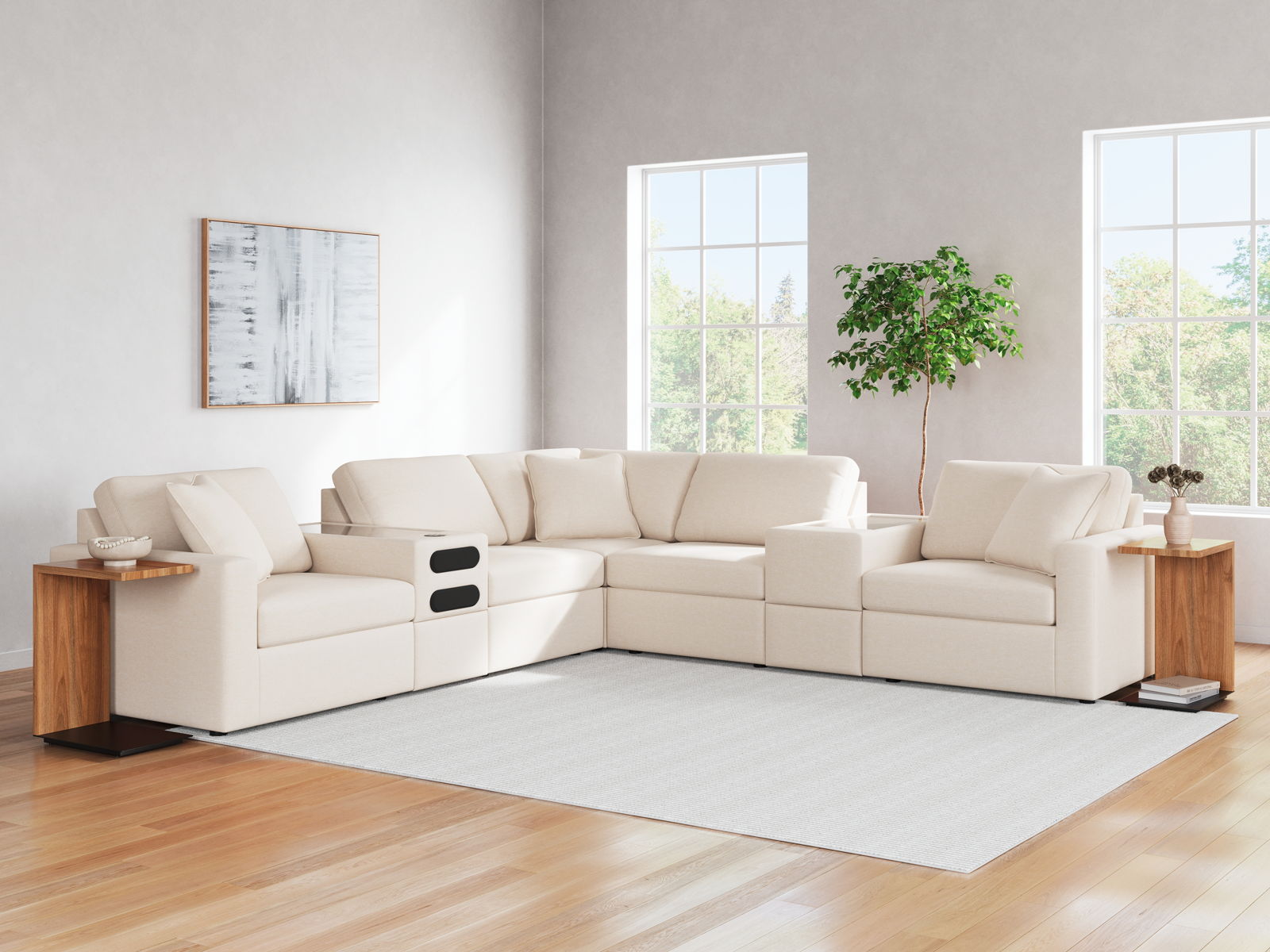Modmax - Symmetrical Sectional - Oyster - Image 5