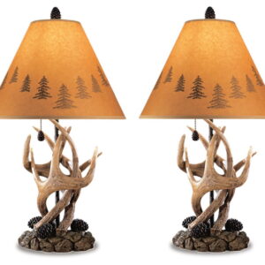Derek - Poly Table Lamp (Set of 2) - Brown