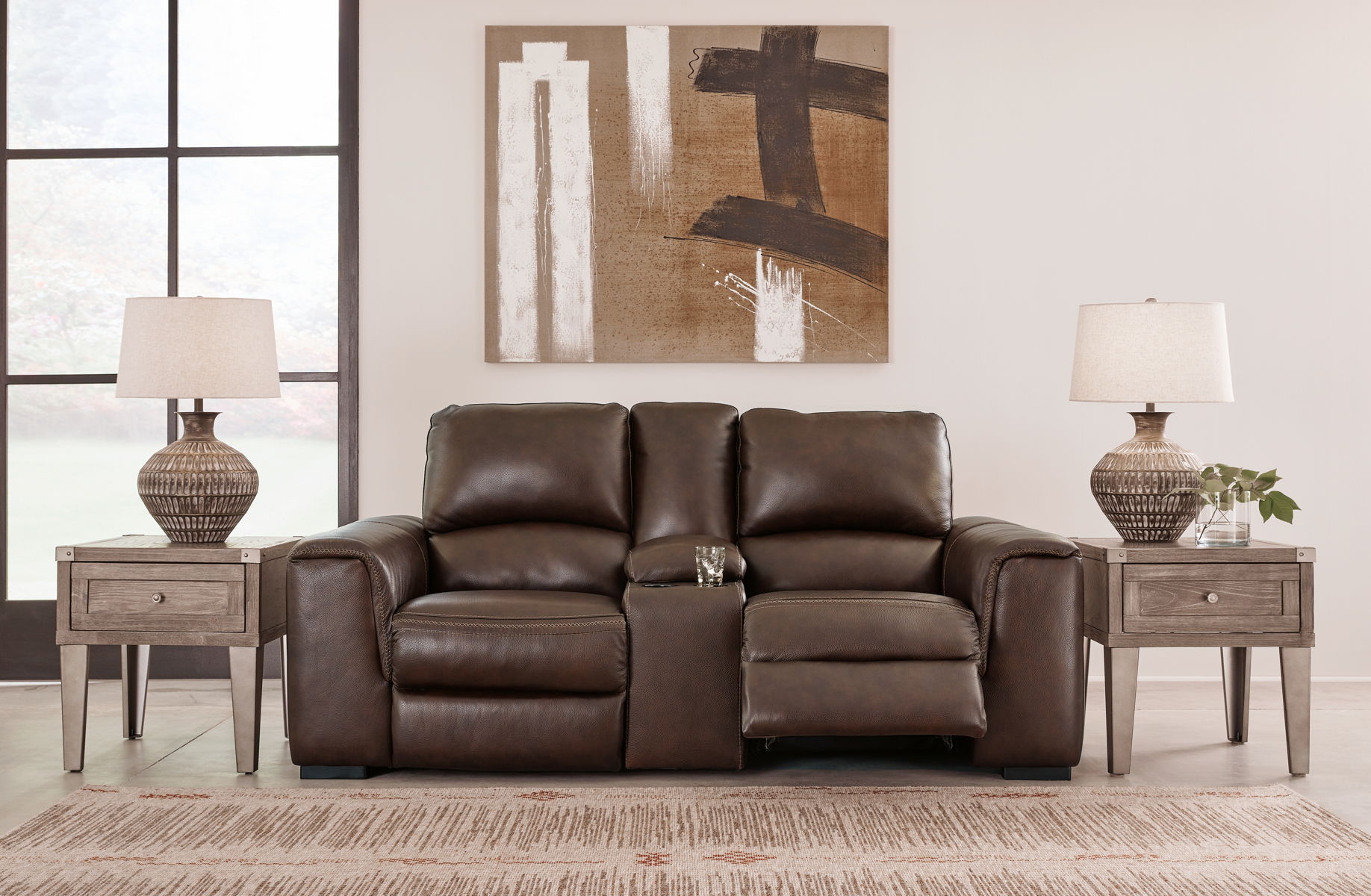 Alessandro - PWR REC Loveseat/Con/Adj HDRST - Walnut - Image 10