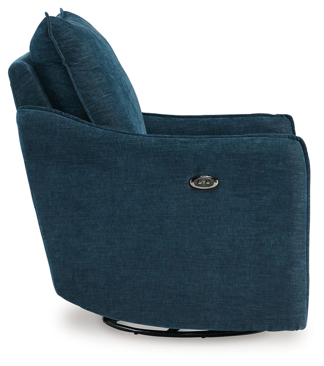 Mcburg - Swivel Power Recliner - Navy - Image 2