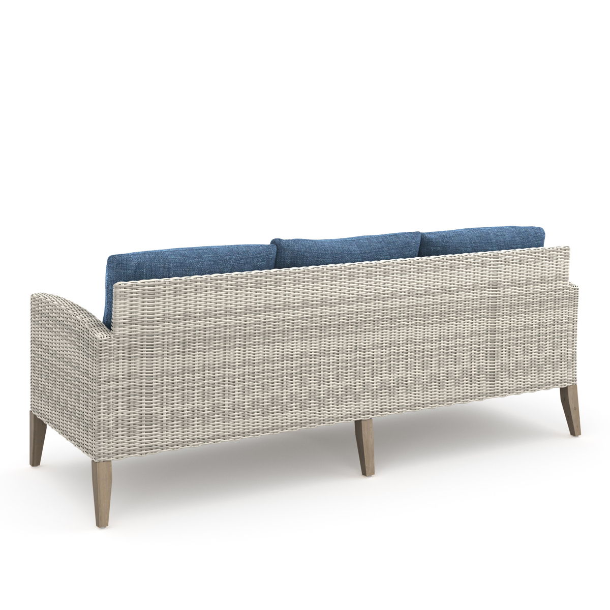 Carezza - 5 Piece Set (Sofa & 2 Club Chairs & 2 Stools) - Dark Blue - Image 5