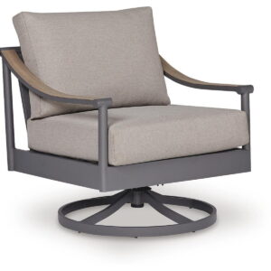 Ocean Beach - Swivel Lounge With Cushion - Gray