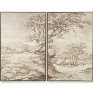 Stormish - Wall Art Set (Set of 2) - Beige / Brown