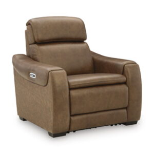 Mod Media - Power Recliner With Adjustable Headrest - Saddle