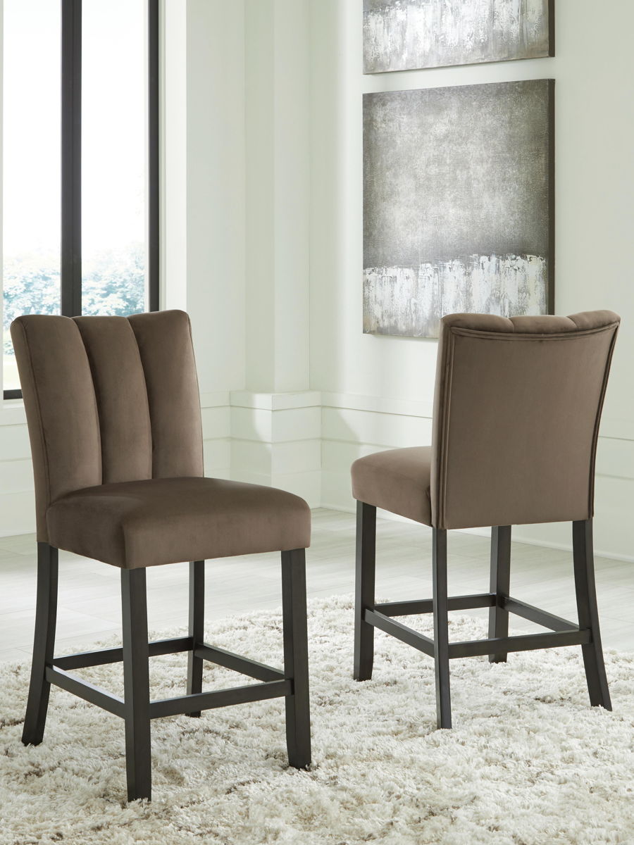 Jeshina - Upholstered Barstool (Set of 2) - Mocha - Image 7