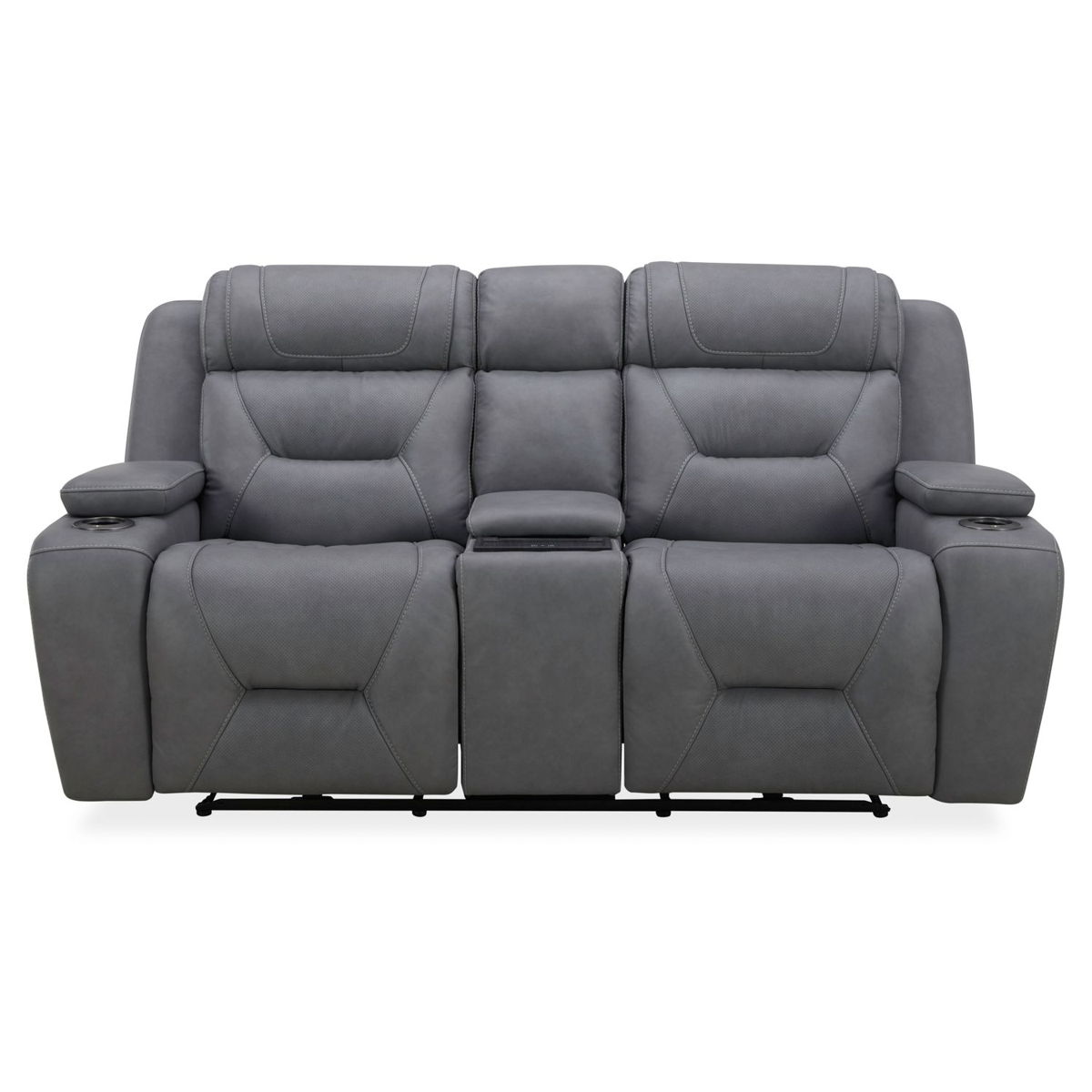 Chapman - Loveseat With Console P2 & ZG - Aline Blue Gray - Image 4