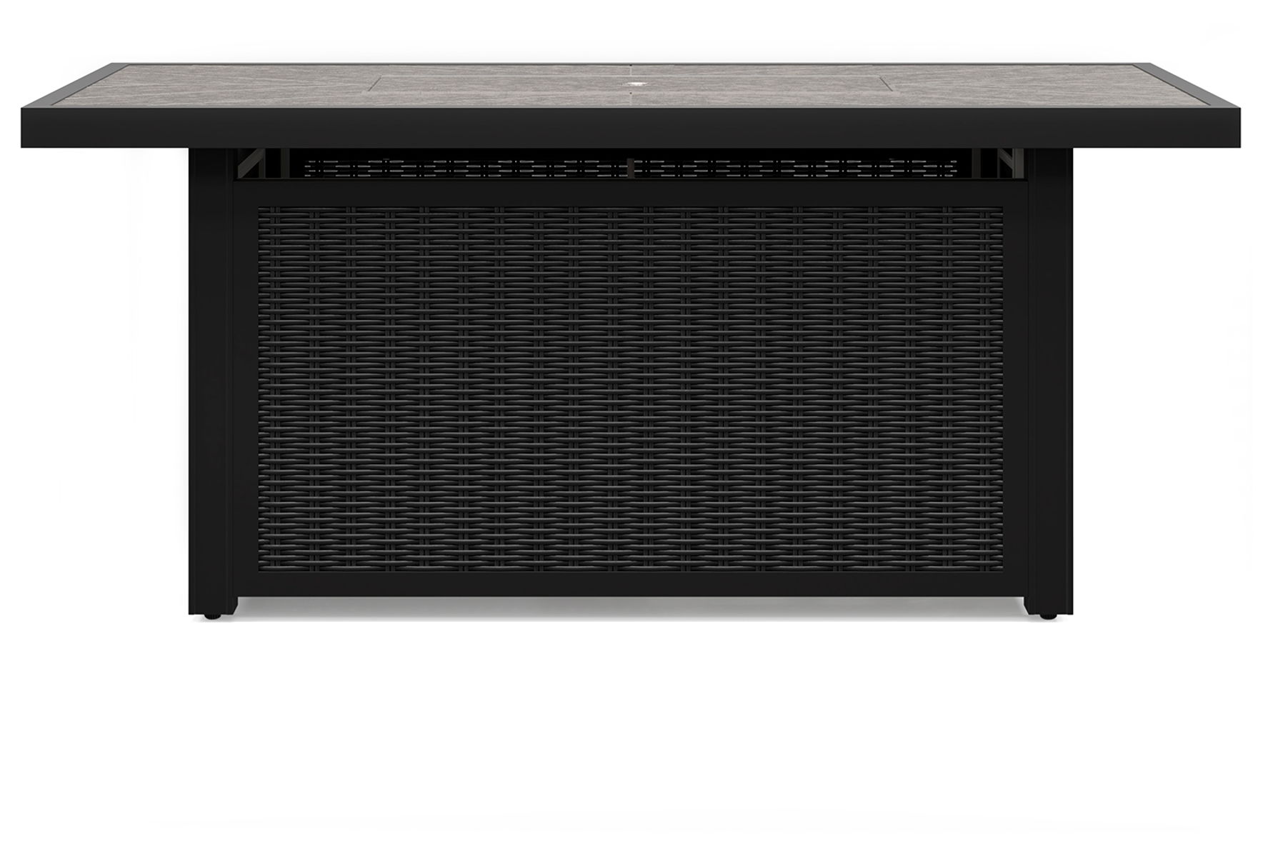 Beachcroft - Rectangular Fire Pit Table - Black / Light Gray - Image 7