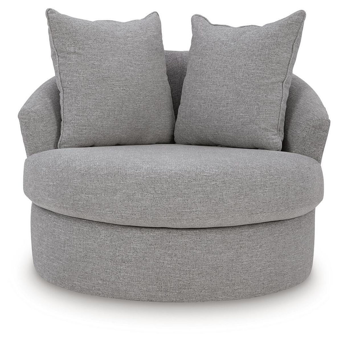 UrbanCrest - Swivel Accent Chair - Pewter - Image 4