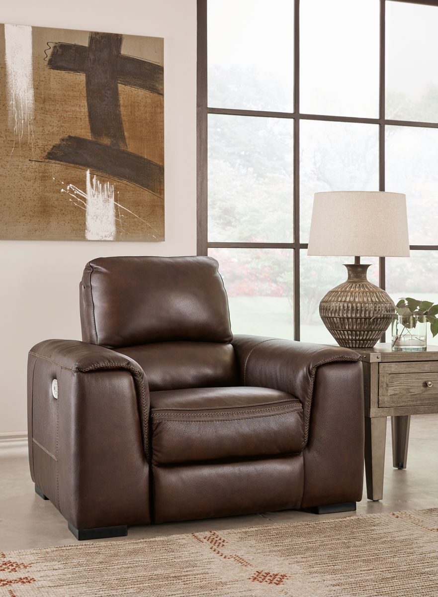Alessandro - PWR Recliner/Adj Headrest - Walnut - Image 10