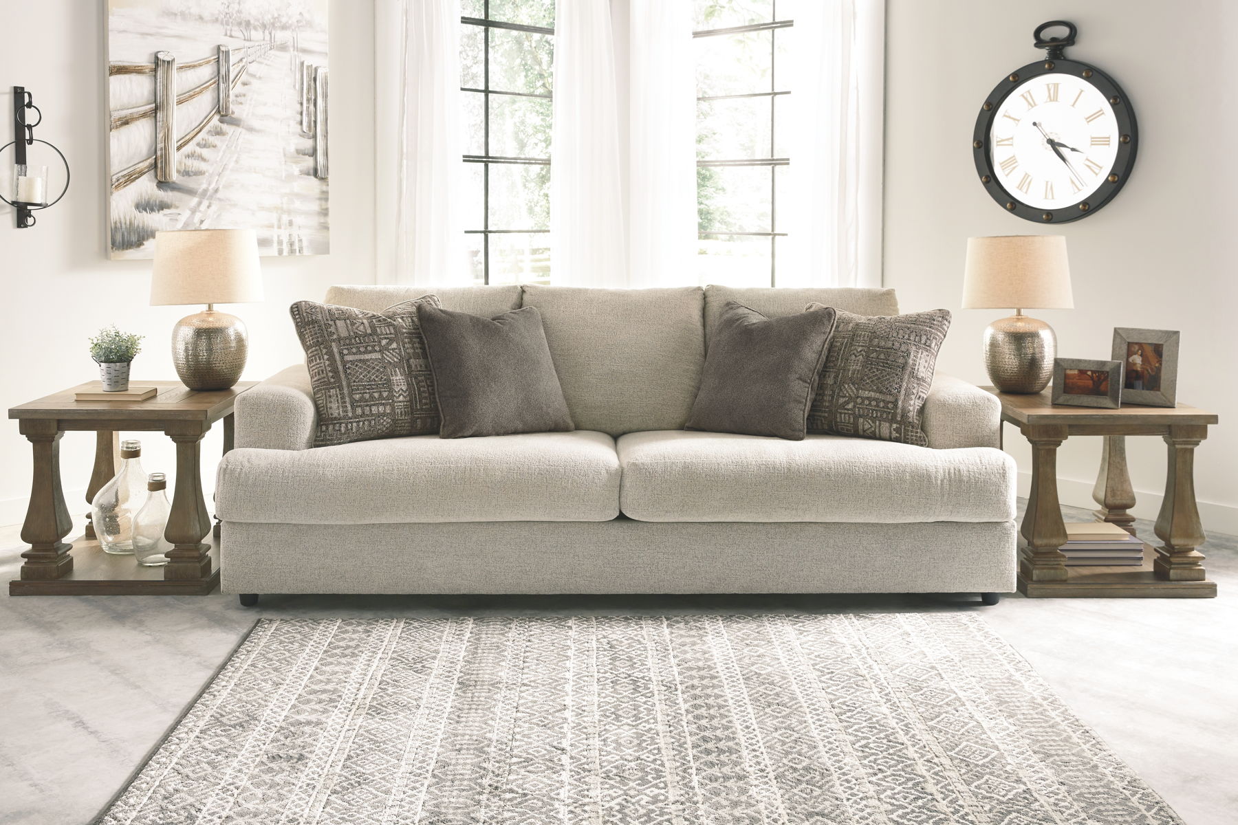 Soletren - 2 Pc. - Sofa, Loveseat - Stone - Image 3